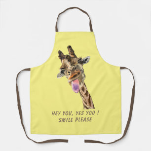 Funny Giraffe Schürze mit benutzerdefiniertem Text