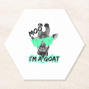 Funny Giraffe Shirt Moo Ich bin ein Ziege Niedlich Untersetzer