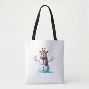 Funny Giraffe Snowman Scarf Weihnachtsfrauen Mens Tasche