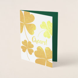 Funny Giraffe St.Patrick's Day Folienkarte