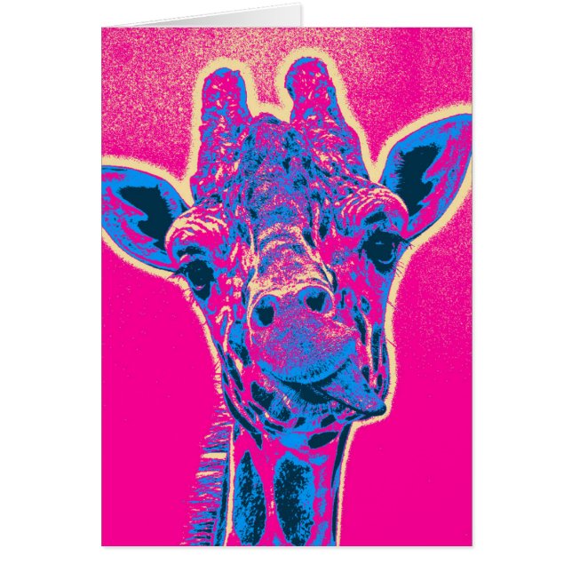 Funny Giraffe stickt seine Zunge heraus (Vorne)