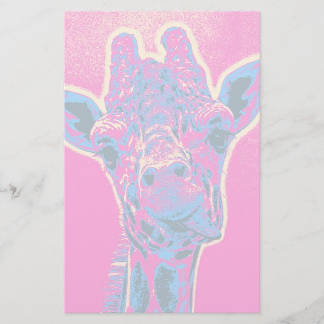 Funny Giraffe stickt seine Zunge heraus Briefpapier (Vorderseite)
