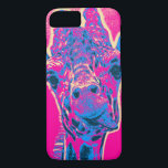 Funny Giraffe stickt seine Zunge heraus iPhone 8/7 Hülle<br><div class="desc">Eine lustige Pose aus einer niedlichen Giraffe - die Zunge raus! Funky fröhliche Neonfarben in Rosa und Blau. Hat ein lustiges Retro-Pop-Art-Feeling zu ihm.</div>