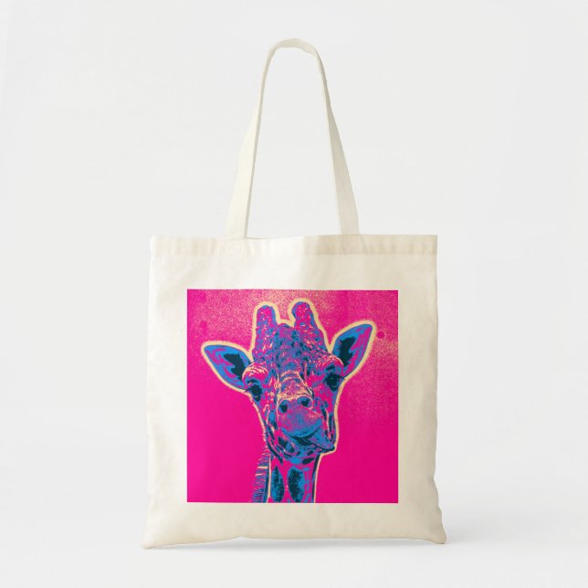 Funny Giraffe stickt seine Zunge heraus Tragetasche (Vorne)