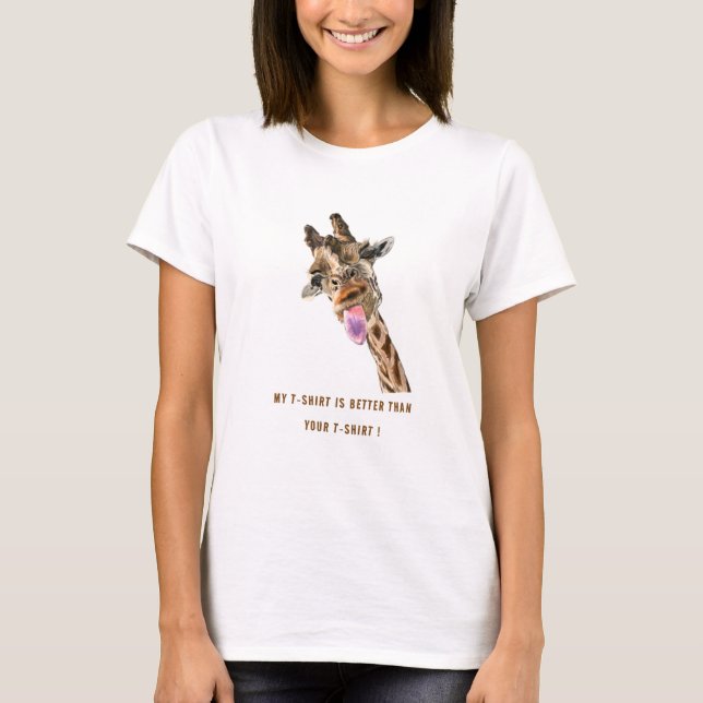 Funny Giraffe T - Shirt (Vorderseite)