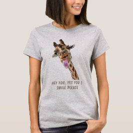 Funny Giraffe T - Shirt - Benutzerdefinierter Text