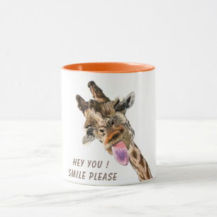 Funny Giraffe Tasse SMile - Benutzerdefinierter Te
