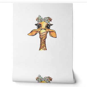 Funny Giraffe Tropical Bandana Hipster Giraffe Gif Tapete