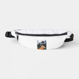 Funny Giraffe UFO Zoo Animal Weird Meme Graphic _ Bauchtasche