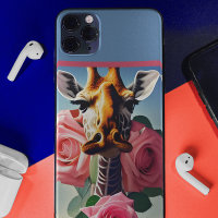 Funny Giraffe und Rose Surreal