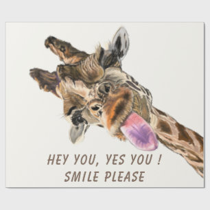 Funny Giraffe Wrapping Paper - Benutzerdefinierter Geschenkpapier