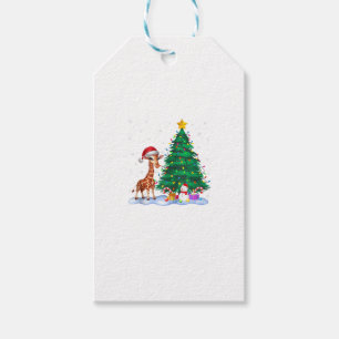 Funny Giraffe Xmas Tree Lights Reindeer Hat Christ Geschenkanhänger