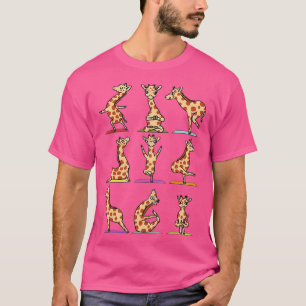 Funny Giraffes Yoga Asana Posen Medizin Liebhaber  T-Shirt
