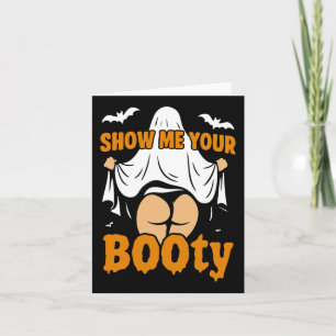 Funny Girl Boo Ghost Zeigen Sie mir Ihren Hintern Karte
