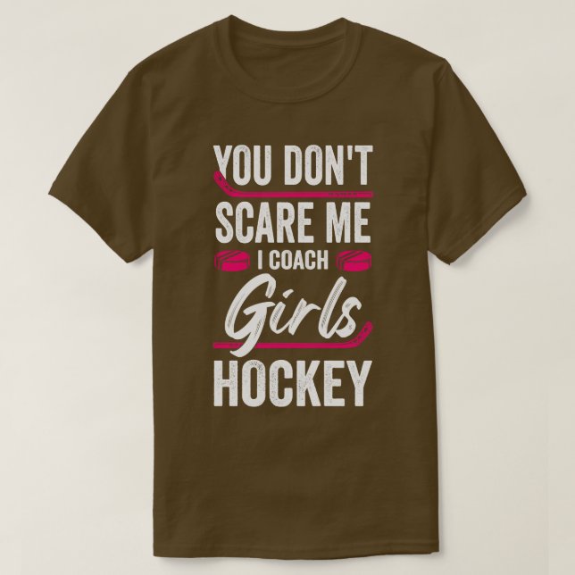 Funny Girls Ice Hockey Coach Geschenk T-Shirt (Design vorne)
