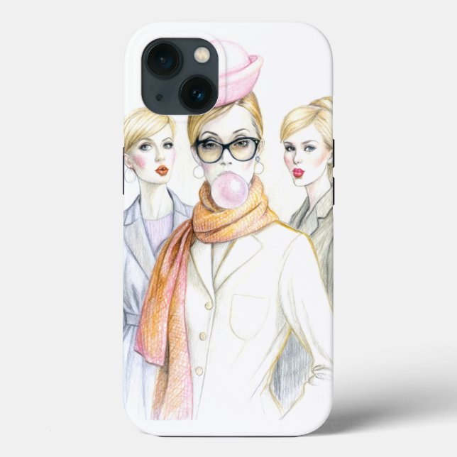 Funny Girls iPhone 13 Fall Case-Mate iPhone Hülle (Rückseite)