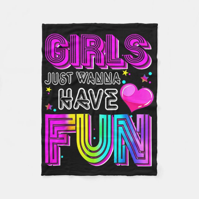Funny Girls just Wanna Spaß haben Phantastischen 7 Fleecedecke (Vorderseite)