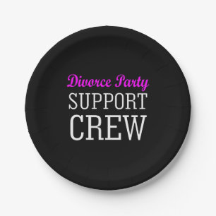 Funny Girls Night Out Unterstützung Crew Scheidung Pappteller