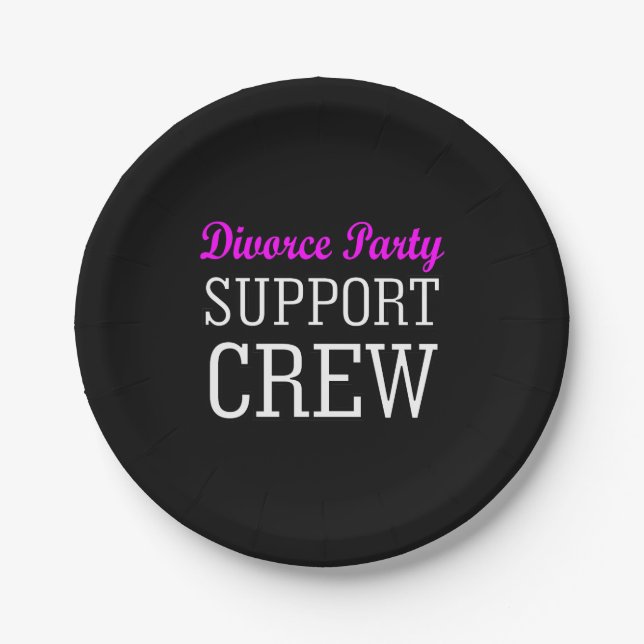 Funny Girls Night Out Unterstützung Crew Scheidung Pappteller (Vorderseite)