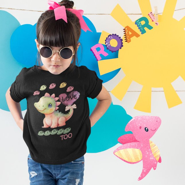 Funny Girly Dinosaurs Girls Liebe Dinos Too Shirt (Von Creator hochgeladen)