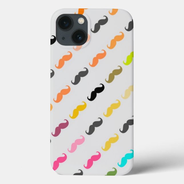 Funny Girly Mustache 5 Case-Mate iPhone Hülle (Rückseite)