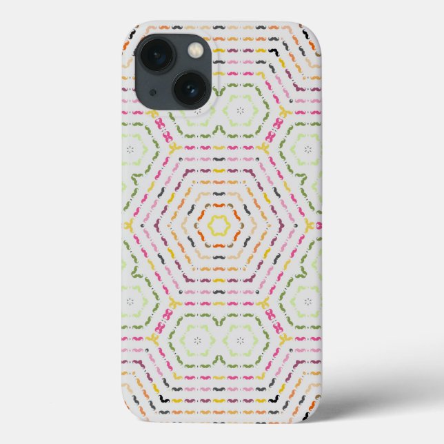 Funny Girly Mustache Case-Mate iPhone Hülle (Rückseite)