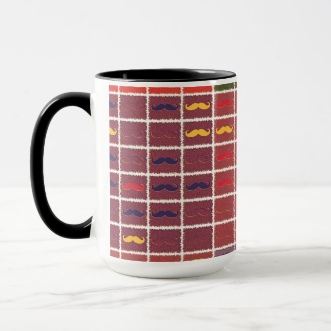 Funny Girly Mustache Tasse (Links)