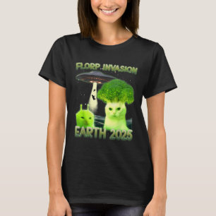 Funny Glerp Glorp Funny Alien Cat Meme Vintag T-Shirt