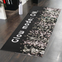 Funny Glitzer Glühen Schwarz-weiße Blüte inspirier