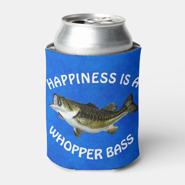 Funny "Glück ist ein Whopper Bass" Dosenkühler (Kanne Vorderseite)