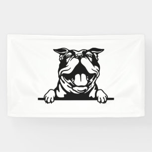 Funny glücklicher Bulldog Banner