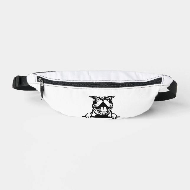 Funny glücklicher Bulldog Bauchtasche (Vorderseite)