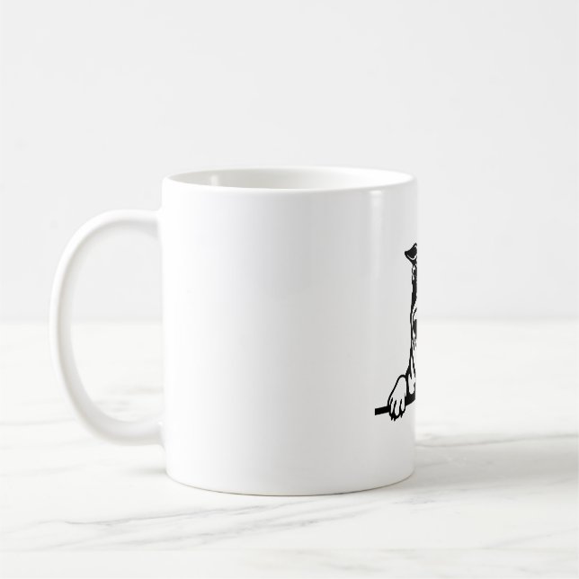 Funny glücklicher Bulldog Kaffeetasse (Links)