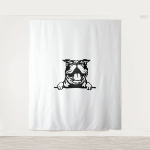 Funny glücklicher Bulldog Wandteppich