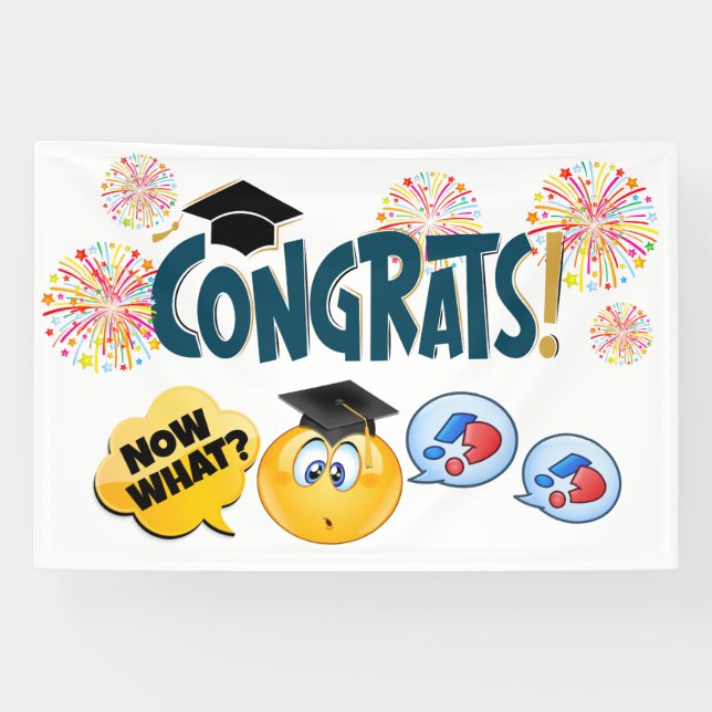 FUNNY Glückwunschs Abschluss Banner (Horizontal)