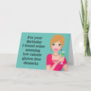 Funny Gluten Free Geburtstagkarte Karte