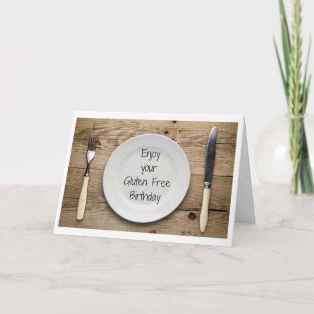 Funny Gluten Free Geburtstagkarte Karte (Vorderseite)