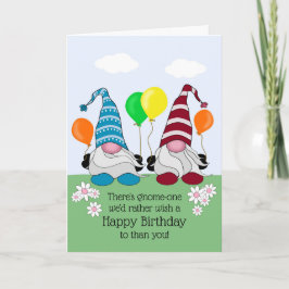 Funny Gnome Birthday Card Karte