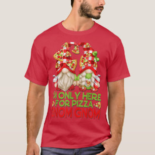 Funny Gnome Couple für Pizza Day - Ich bin nur hie T-Shirt