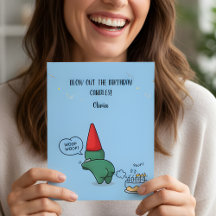Funny Gnome Fart Blow Out The Birthday