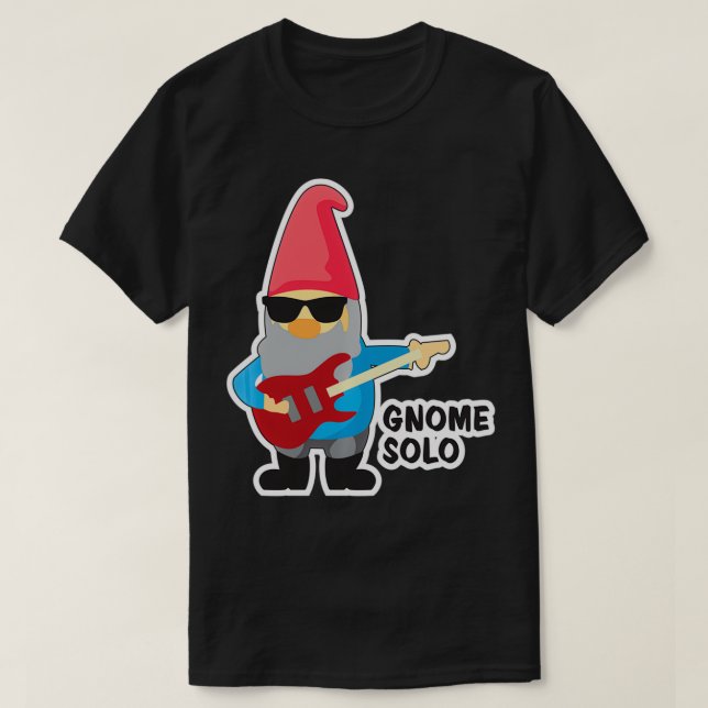 Funny Gnome Guitarist Rock N Roll Music Band Kids  T-Shirt (Design vorne)