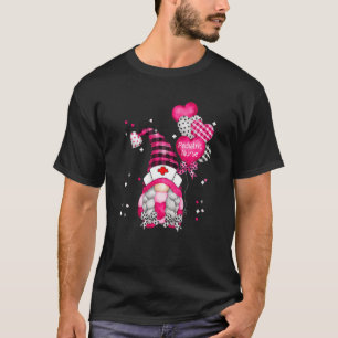 Funny Gnome Holding Hearts Pädiatrische Krankensch T-Shirt