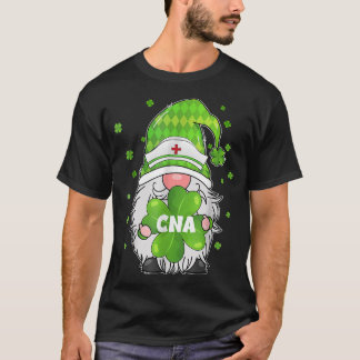 Funny Gnome mit Kleeblatt CNA Nurse St Patricks Da T-Shirt