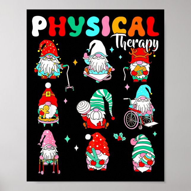 Funny Gnome Physical Therapy Pt Physical Therast C Poster (Vorne)