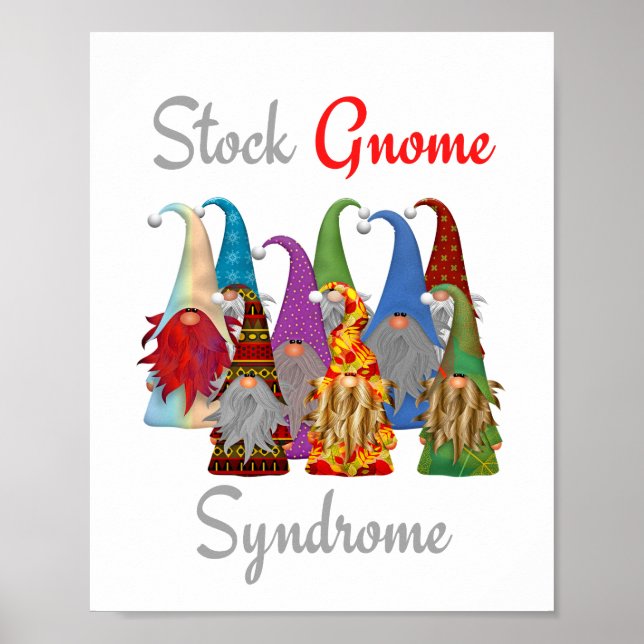 Funny Gnome Poster Stock Gnome Syndrom Matte (Vorne)