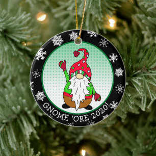 Funny Gnome Pun Weihnachten Keramik Ornament