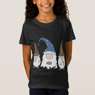 Funny Gnome und Kaffee Lover Niedlichen Gnomaden L T-Shirt