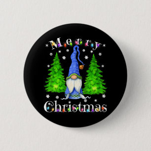 Funny Gnome Weihnachtsgarten Gnome Merry Button