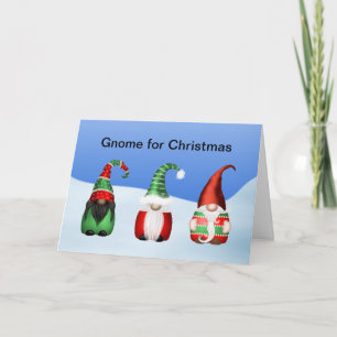 Funny Gnome zu Weihnachten - Drei Gnome Weihnachte Karte