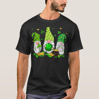 Funny Gnomes Bowling Lover St Patrick's Day T-Shirt